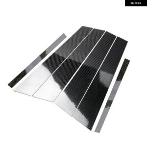 BMW 6個 3シリーズ E90 2005-10-2012 ピラー ポストドアサイドモールディング パネル ステッカー カバー - Carbon Fiber Look
