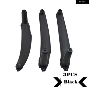 BMW カー スタイリング 左右 インテリア インナードア 51416969401 E70 E71 X5 X6 ベージュ黒 アームレスト パネル ハンドルプル トリム ホルダー - Black 3pcs