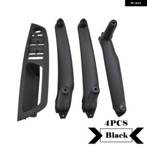 BMW カー スタイリング 左右 インテリア インナードア 51416969401 E70 E71 X5 X6 ベージュ黒 アームレスト パネル ハンドルプル トリム ホルダー - Black Full 4PCS