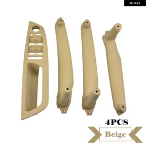 BMW カー スタイリング 左右 インテリア インナードア 51416969401 E70 E71 X5 X6 ベージュ黒 アームレスト パネル ハンドルプル トリム ホルダー - Beige Full 4PCS