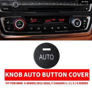 BMW ABS カー エアコン CD デジタル コントロール キー ボタン カバー トリム ステッカー F30 F80 F31 F32 F33 F35 2013-18 1/2/3/4シリーズ - Knob Auto Button