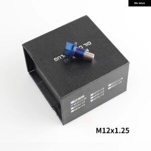 BMW M12X1.5 /1.25 /1.75 チタン 合金 磁性 オイルドレン プラグオイルサンプナット M14X1.5 M16X1.5 永久磁気 - KL-M12x1.25