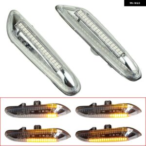 BMW E46 3シリーズ E60/E61 5 E90/E91 E82/E88 サルーン/エステート E84 サイド マーカーライト ダイナミック LED 流れるフェンダーランプ - Crystal