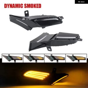 ポルシェ LED サイド マーカーライト ウィンカーランプ 2個 アンバー ダイナミック流れるシーケンシャル ウインカー カイエン 957 967世 - Dynamic Smoked