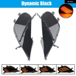 ポルシェ 2個 ダイナミック LED サイド マーカーライト アンバー ウィンカー ウインカーランプ カイエン 955 2003-06 - Dynamic Smoked