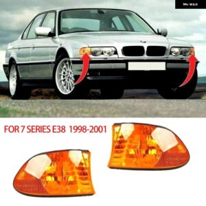 BMW アンバー レンズ パーキング コーナーライト シグナルランプカバー E38 7シリーズ 1998-2001 63138379108 63138379107 - yellow Right