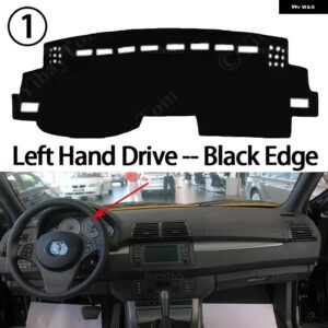 BMW X5 E53 1999 2000-2006 ダッシュボード カバー ライトパッド サンシェード 抗 UV カーペット滑り止めケースマット 2001 2002 2003 - Left Hand Black