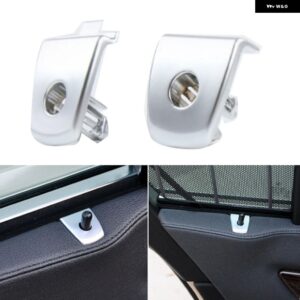 BMW ドアボルトロックピンカバー ベース トリム 7シリーズ F02 2009-2015ドアロックノブカバー ベース - Silver Rear