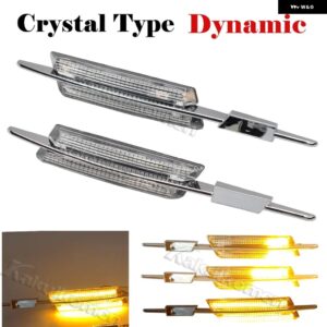 BMW 連続点滅 LED ウインカーサイド マーカーライト E60 E61 E82 E87 E88 E90 E91 E92 E93 - Dynamic Crystal Type