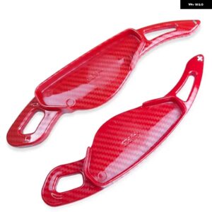 ジャガー ステアリングホイール DSG 延長 シフト パドル シフター XF XE XJ F-PACE F-TYPE X760 X250 X260 - Carbon Red