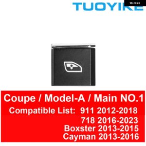 ポルシェ インテリア マスタードライバーウィンドウリフト プッシュ スイッチ ボタン トリム レギュレーター交換 クーペ 911 718 ボクスター - Model-A NO. 1