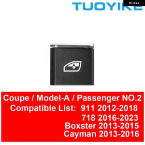 ポルシェ インテリア マスタードライバーウィンドウリフト プッシュ スイッチ ボタン トリム レギュレーター交換 クーペ 911 718 ボクスター - Model-A NO.2