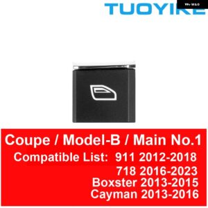 ポルシェ インテリア マスタードライバーウィンドウリフト プッシュ スイッチ ボタン トリム レギュレーター交換 クーペ 911 718 ボクスター - Model-B NO.1