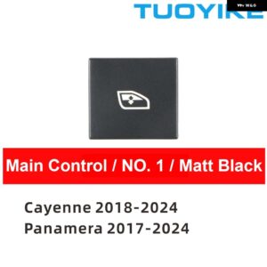 ポルシェ インテリア マスタードライバー助手席ウィンドウリフト プッシュ スイッチ ボタン トリム レギュレーター交換 カイエン パナメーラ 201 - Main NO.1 Black
