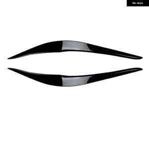 BMW ヘッドライト アイブロウ トリム 2シリーズ F22 F23 M スポーツ 2014-2021 フロント ヘッドライト ランプカバー ステッカー ヘッドランプ 眉蓋 - Glossy black