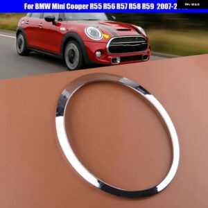 BMW 左フロントクローム ヘッドライト トリム リング 51712355798 ミニクーパー R56/55/57/58/59 07-15 クロームアイブロウリングカバー - Silver-Right