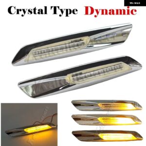 BMW 2X LED シーケンシャルフェンダー インジケーター サイドマーカーウインカー ウィンカーライト 5シリーズ F10 E39 528I 528XI 535I 2004 - 2010 - Crystal