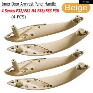 BMW インテリアドアハンドル F30 F31 F32 F34 F36 F80 F82 3 4シリーズ 3GT ABS インテリアドアハンドル プル カバー - Beige-4pcs-B