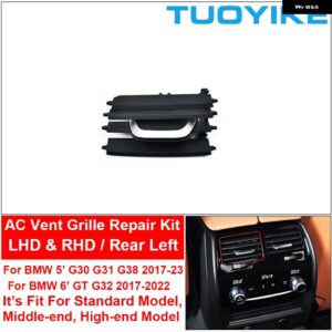 BMW リア エアコン AC ベント グリル カバー SILDER アウトレット クリップリペアキット フル アセンブリ 5 6シリーズ GT G30 G31 G38 G32 - G30 Rear Left
