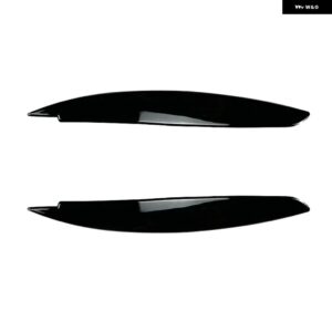 BMW フロント ヘッドライト アイブロウ トリム カバー ステッカー カーアクセサリー 1シリーズ E81 E82 E87 E88 2008-2013 グロスブラック - Gloss Black