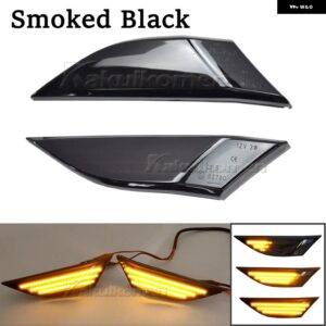 ポルシェ シーケンシャル点滅 LED ウインカー サイド マーカー ライト ボクスター ケイマン 982 981 718 スパイダー 991 911 - Dynamic Smoked Type