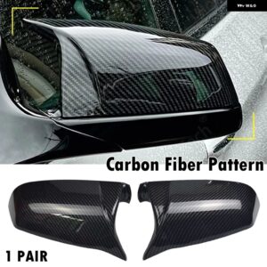 BMW バックミラー サイド ウイング ミラー カバー キャップカーボンパターンブラック 5 6 7シリーズF01 F02 F03 F04 F06 F07 F10 F11 F12 F13 - Carbon fiber pattern