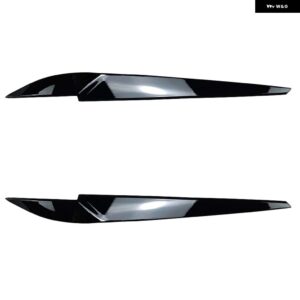 BMW 2個 ヘッドライト 眉 X5 X6 F15 F16 2014-2018 プラスチック ヘッドランプ 装飾 アクセサリー - Gloss Black