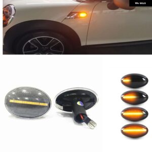 BMW ミニクーパー R50 R53 2002-2006 R52 2004-2008 LED サイドマーカー ウィンカーライト 車フェンダーサイドライト インジケータランプ 電球 - black