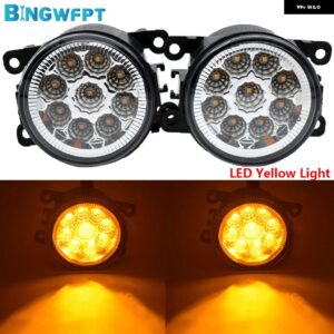 スバル DRL 直径 9CM フォグライト フォレスター 2013-18 フォグランプ アセンブリ H8/H11 12V - led-yellow