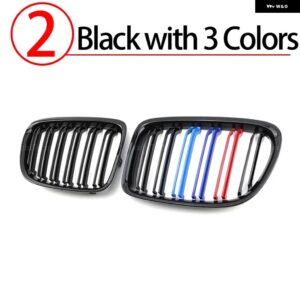 BMW フロントフードキドニー グリル ABS デュアルライン互換性 X1 E84 2010-2015 カーアクセサリー - 2.Black with 3 color