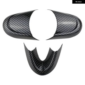 BMW ABS カーボン ステアリングホイール パネル カバー スパンコール トリム ミニクーパー F54 F55 F56 F57 F60 カーアクセサリー - Style A