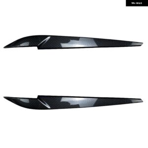 BMW X5 X6 F15 F16 2014-2018 カーボンルック/グロスブラック ヘッドライト アイブロウ ヘッドランプ フロント ヘッドライト ランプカバー トリム - Carbon Fiber Look