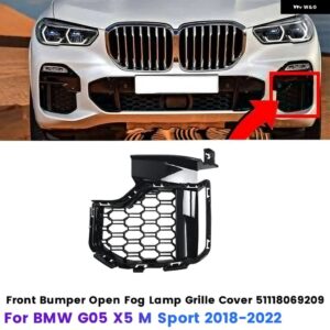 BMW 右側フロント バンパー オープン グリル カバー 51118069210 G05 X5 M スポーツ 2018-2022 フォグランプ ライト グリル フレーム - BLACK LEFT
