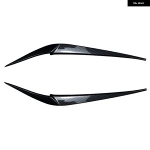 BMW X3 G01 X4 G02 2018-2022 ヘッドライト アイブロウ ヘッドランプ カーボンルック/グロスブラックフロント ヘッドライト ランプカバー トリム - Carbon Fiber Look