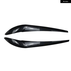 BMW ヘッドライト アイブロウ トリム X3 F25 X4 F26 2014-16 フロント ヘッドランプ ヘッドライト ランプカバー 眉 ステッカー 蓋 - Carbon Fiber Look