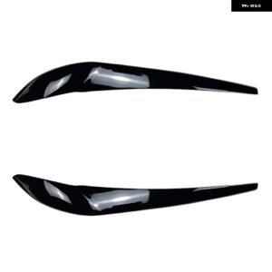 BMW ヘッドライト アイブロウ トリム X3 F25 X4 F26 2014-16 フロント ヘッドランプ ヘッドライト ランプカバー 眉 ステッカー 蓋 - Glossy black