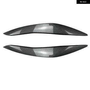 BMW 5シリーズ F10 F11 F18 520I 525I 530I 535I 2011-14 フロント ヘッドライト ランプカバー トリム ヘッドライト ヘッドランプ アイブロウ眉 - Carbon Fiber Look