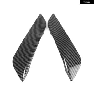 BMW 5シリーズ G30 G38 2018-2023 520I 530I 540I M550I セダン 4ドアクロームフロントサイドフェンダー エアベント トリム カバー ダクト カナード - Carbon Fiber Look