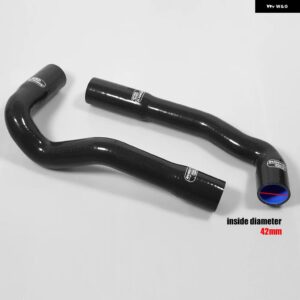 BMW シリコンクーラント ラジエーター ホースキット E36 325I/328I/330I/M3 1992-1997 シリコンクーラントホース ブルー レッド ブラック 2ピース 42MM - black