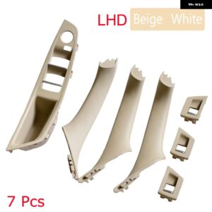 BMW カーボン LHD 車内ドアハンドル 5シリーズ F10 F11 520D 525D 530D 535I インナー パネル プル トリム カバー - Model A Beige White