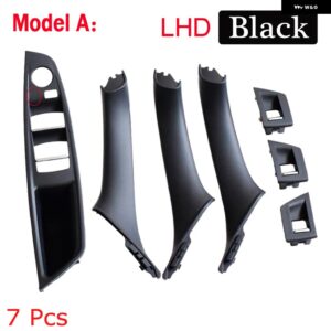 BMW カーボン LHD 車内ドアハンドル 5シリーズ F10 F11 520D 525D 530D 535I インナー パネル プル トリム カバー - Model A Black