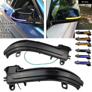 BMW 2個 LED バックミラー 表示フラッシュダイナミックステアリング信号 1 3シリーズ F20 F21 F30 F31 F34 2012-2017 - Blue-Yellow