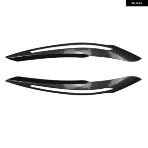 BMW 1シリーズ F20 F21 2011-2014 アドバンスモデル フロント ヘッドライト ランプ カバー トリム ヘッドライト ヘッドランプ アイブロウ ステッカー 眉 - Carbon Fiber Look