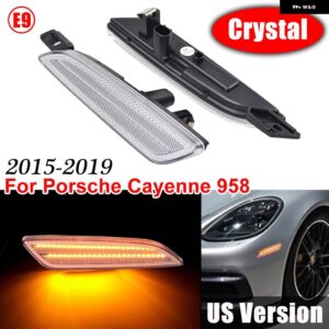 ポルシェ LED サイドマーカーランプ ウィンカーライト カイエン 958 2015-19 - Crystal