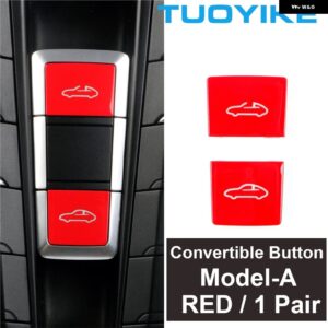 ポルシェ インテリア サンルーフ 天窓 コンバーチブル トップ プッシュ スイッチ オン オフ ボタン コントロール トリム クーペ 911 718 - Convertible RED A