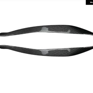 BMW ヘッドライト トリム ランプアイブロウ ヘッドライト カバー トリム 装飾 5シリーズ F10 F11 2015 2016 2017 アクセサリー - Carbon Fiber