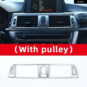 カーセンター コンソール マルチメディア フレーム トリム ABSクローム BMW 3 4シリーズ3シリーズGT F30 F36 316 318 320 2013-2019カーアクセサリー - style 2