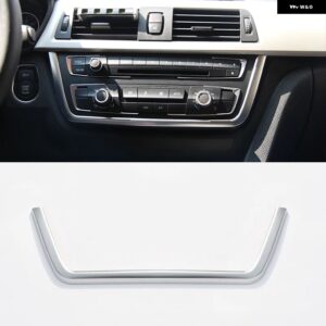 カーセンター コンソール マルチメディア フレーム トリム ABSクローム BMW 3 4シリーズ3シリーズGT F30 F36 316 318 320 2013-2019カーアクセサリー - Silver