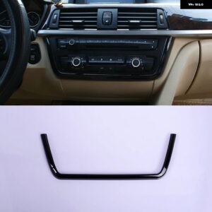 カーセンター コンソール マルチメディア フレーム トリム ABSクローム BMW 3 4シリーズ3シリーズGT F30 F36 316 318 320 2013-2019カーアクセサリー - black