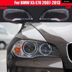 車フロント ヘッドライト ガラス ヘッドランプ クリアランプシェード ランプシェルE70 ヘッドライト カバー レンズ BMW X5 E70 2007-2013 - Left